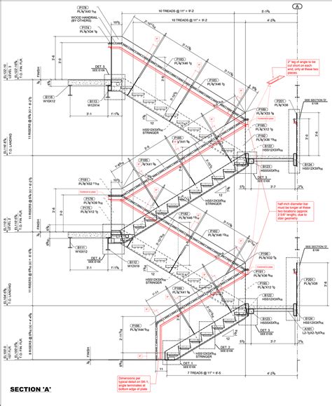 typical steel stair framing details